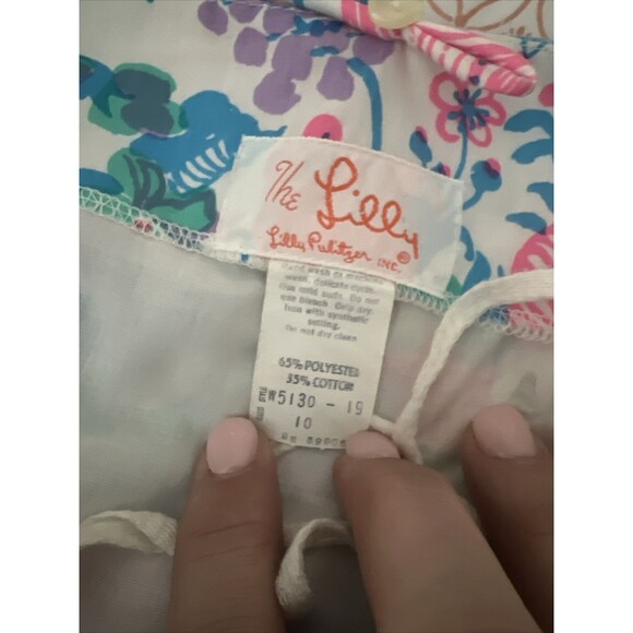 Vintage The Lilly Pulitzer Size 10 Floral Dress, See Measurements, Beautiful! - Picture 8 of 8